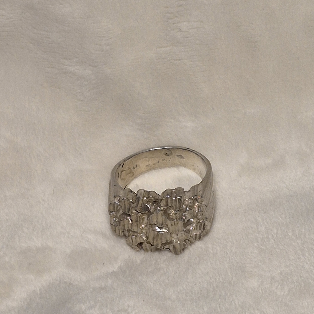 Solid Sterling Silver Brutalist Chunky Ring. 925 … - image 7